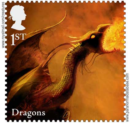 Dragon, stamp issued by the
