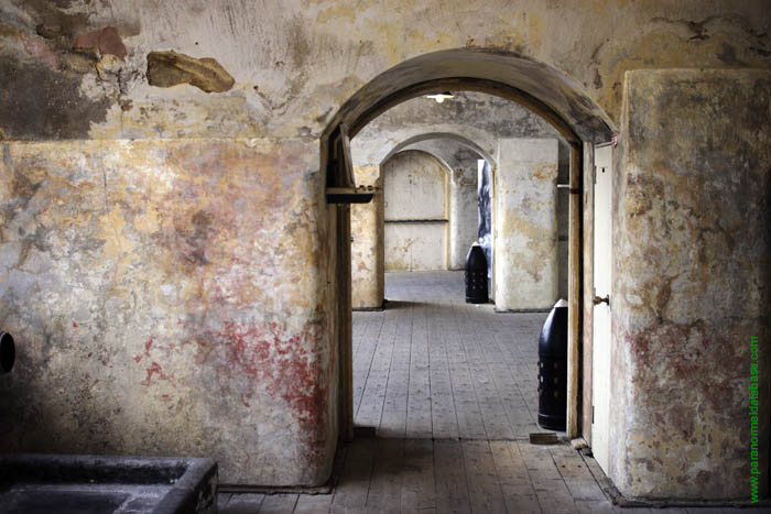 Artillery rounds stand by the doorways