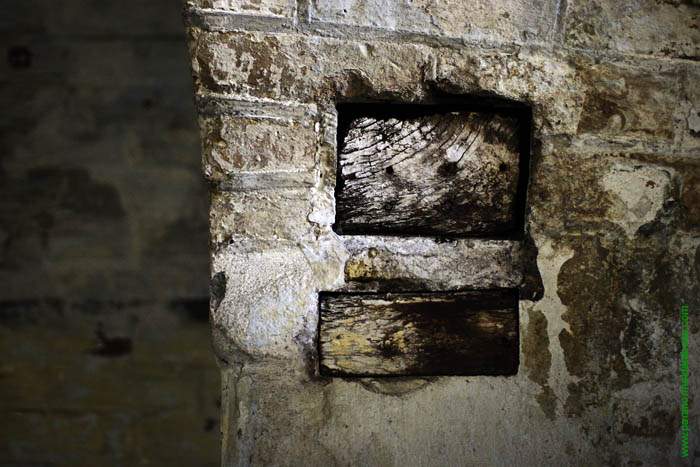 timber set in brick