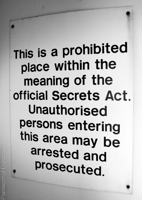 An old Official Secrets Act warning sign